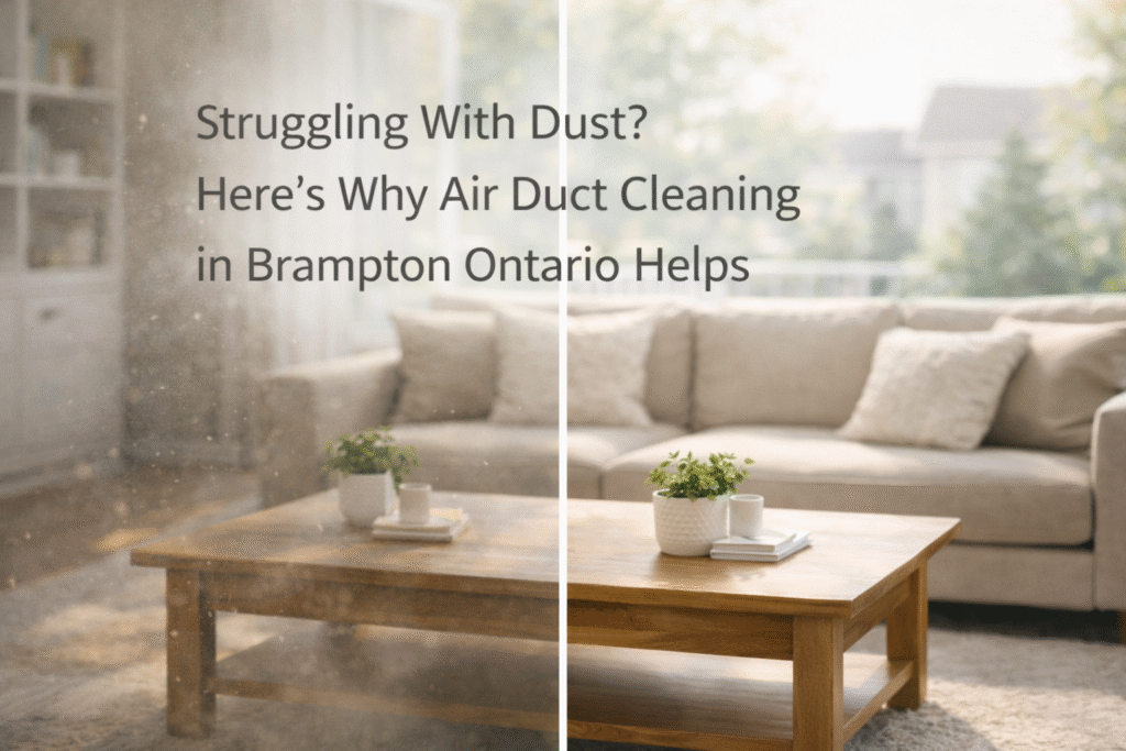 Struggling With Dust - Here’s Why Air Duct Cleaning in Brampton Ontario Helps