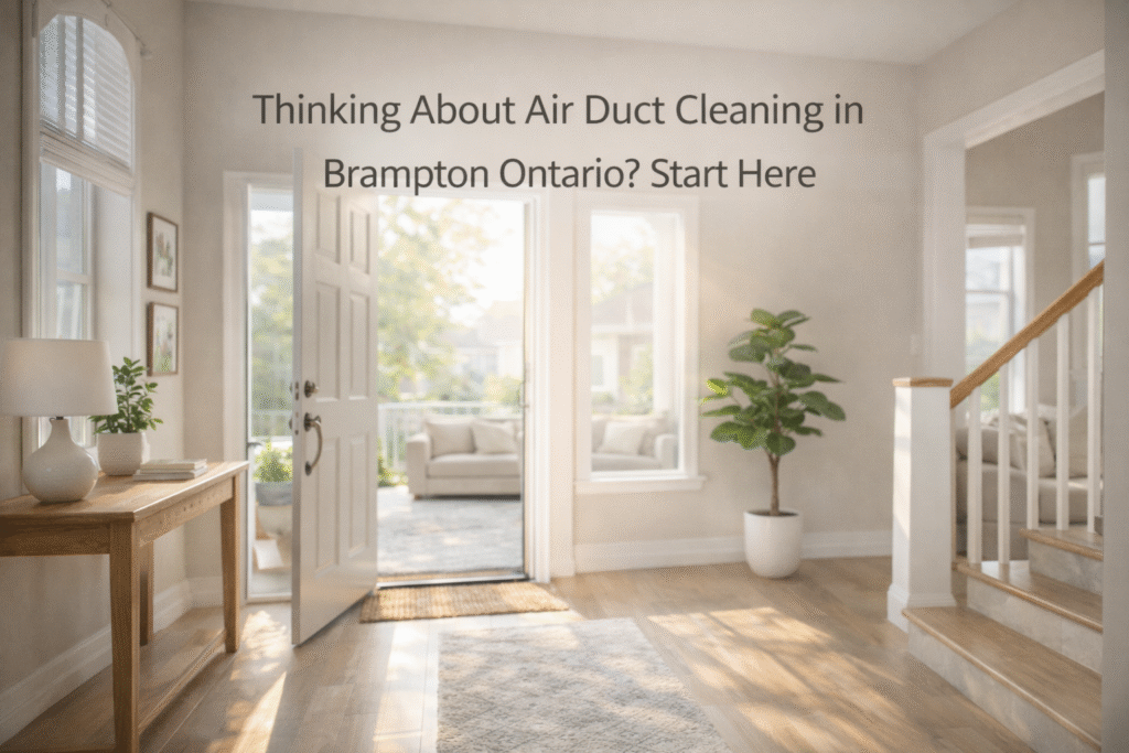 Thinking About Air Duct Cleaning in Brampton Ontario Start Here